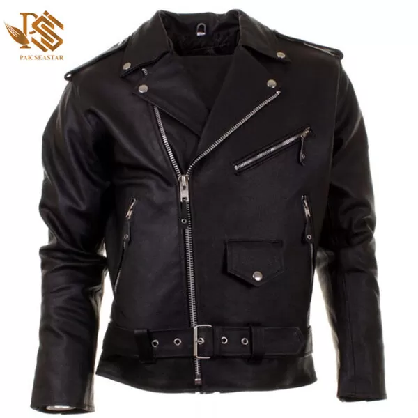 Genuine Cowhide Leather Jacket for Bikers