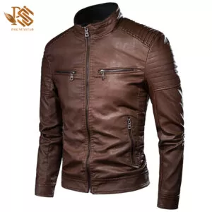 Men's Quilted Lambskin Genuine Leather Jacket