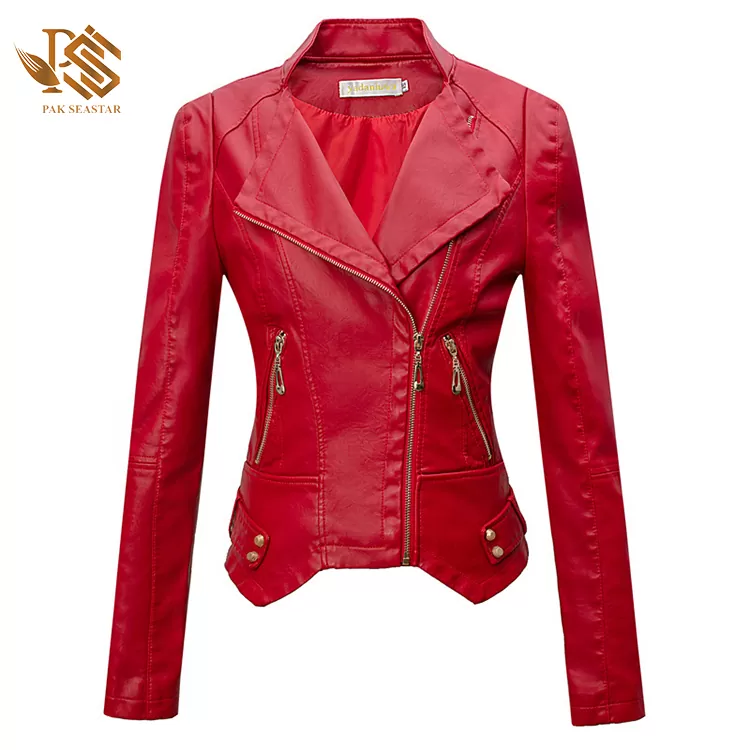 Genuine Cow Leather Jacket For Women's