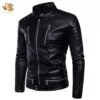 Café Racer Black Genuine Leather Jacket Men's