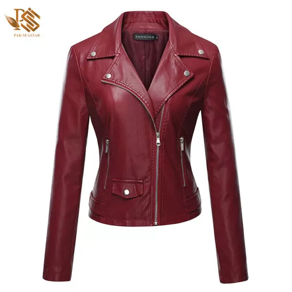 Genuine Cow Leather Jacket for Women's