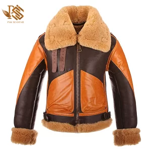 Genuine Sheepskin Aviator Leather Jacket