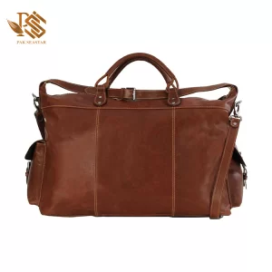 Genuine Leather Duffle Bag Carry Handle With Adjustable Buckle