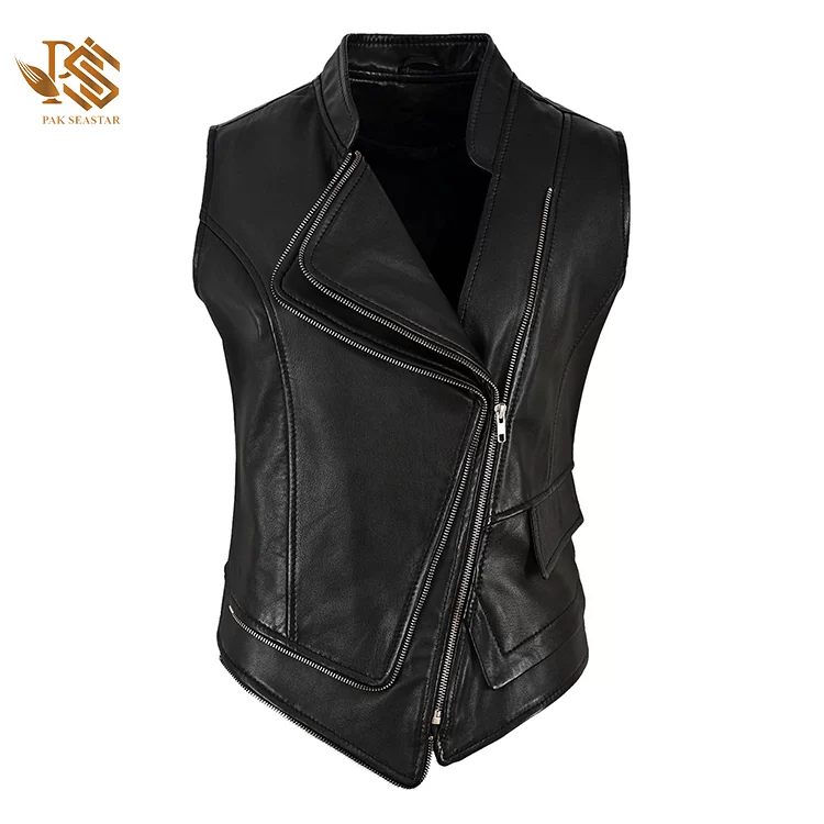 Women's Real Sheepskin Leather Vest