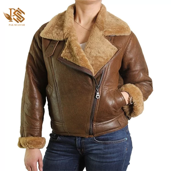Women's Shearling Genuine Leather Jacket